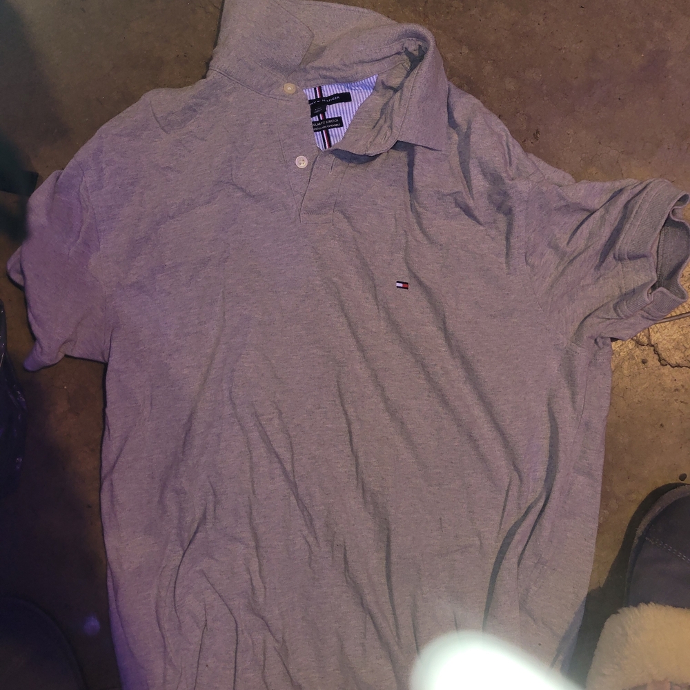 Tommy Hilfiger Light Gray Polo Shirt for Men